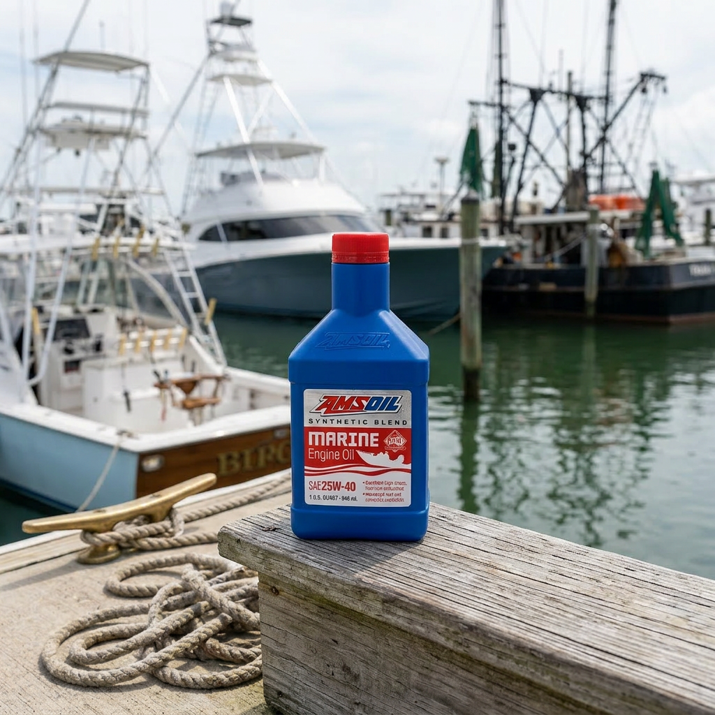 AMSOIL 25W-40 Synthetic Blend Marine Engine Oil - Image 6