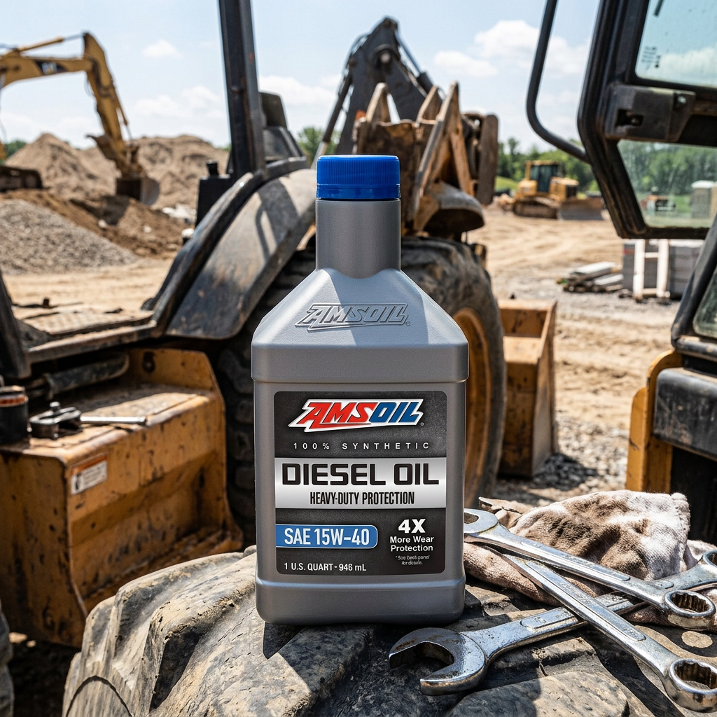 AMSOIL 15W-40 Synthetic Diesel Oil Heavy-Duty Protection - Image 2