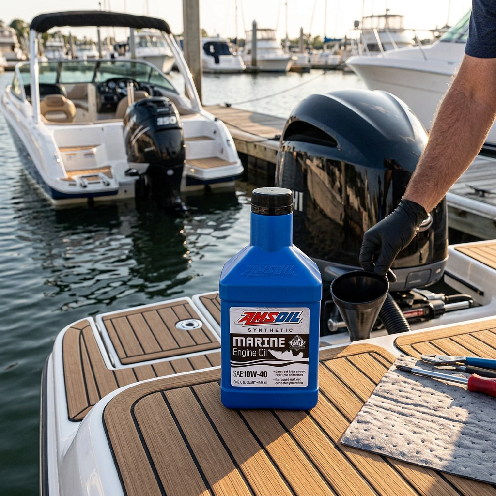 AMSOIL 10W-40 100% Synthetic Marine Engine Oil - Image 2