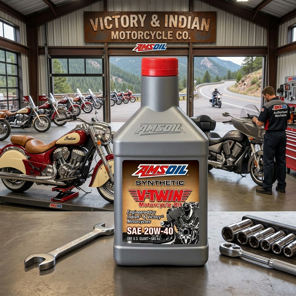 AMSOIL 20W-40 100% Synthetic V-Twin Motorcycle Oil - Image 3